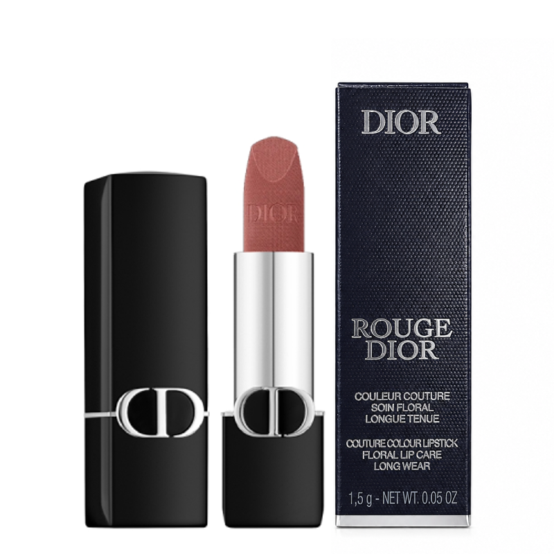 DIOR Rouge Dior Couture Colour Lipstick - Velvet Finish 1.5g #100 nude look velvet (With Box)